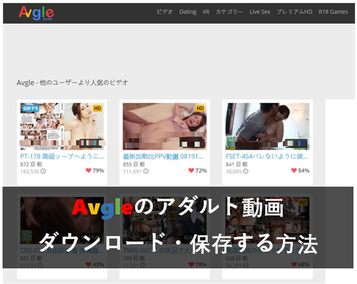 Avgleのアダルト動画を簡単にダウンロードして 保存する方法