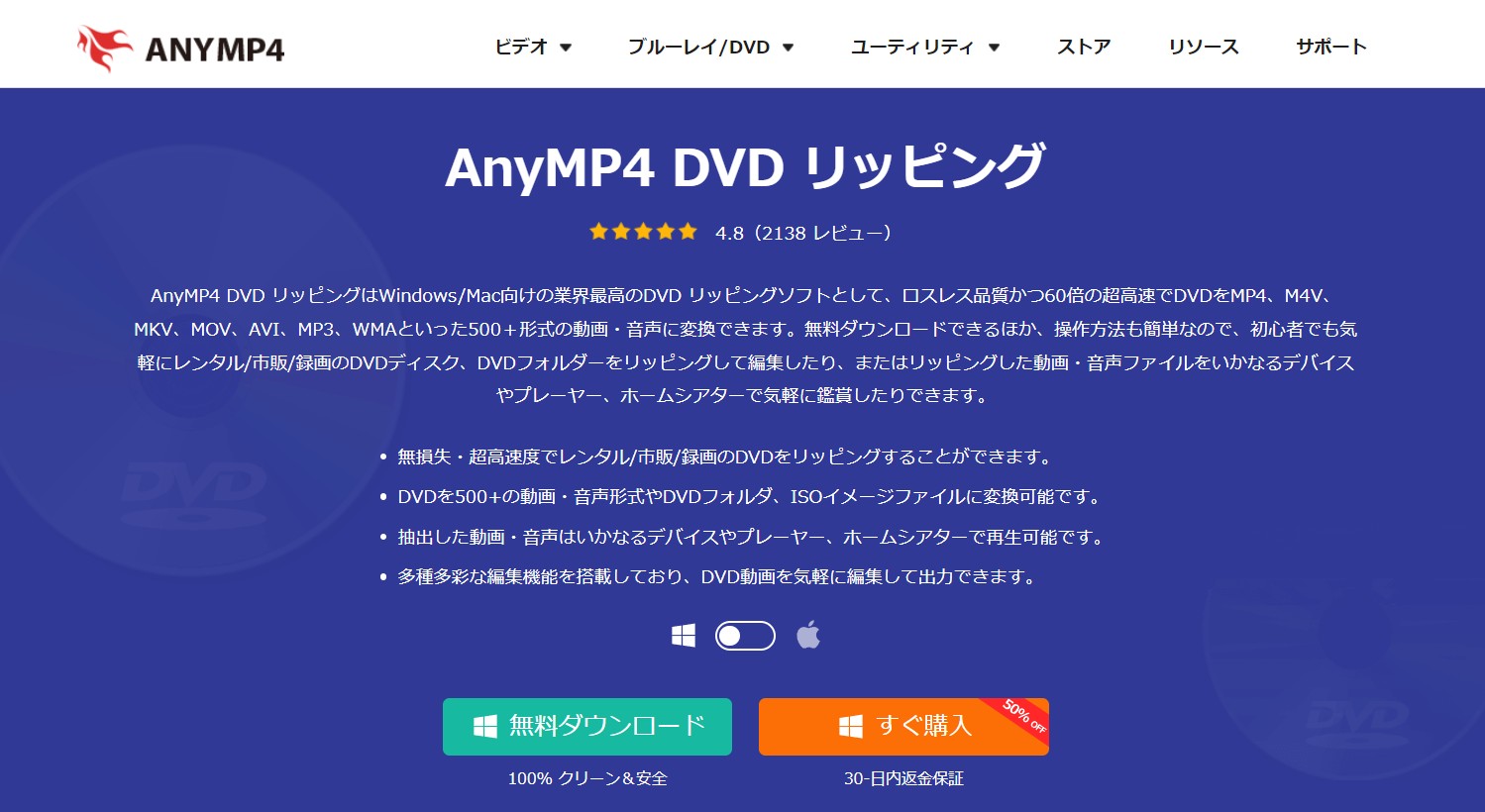 anymp4 dvd 安い コピー